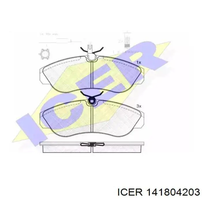 Купити 141804203 Icer Задні колодки