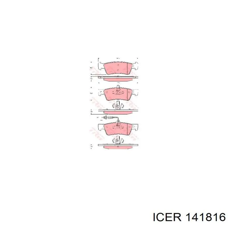 Купити 141816 Icer Задні колодки
