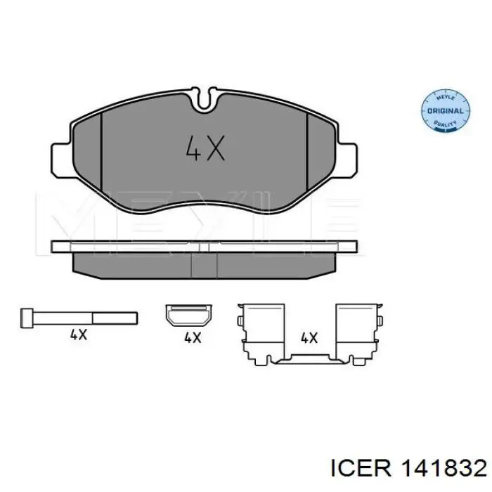141832 Icer Передні гальмівні колодки