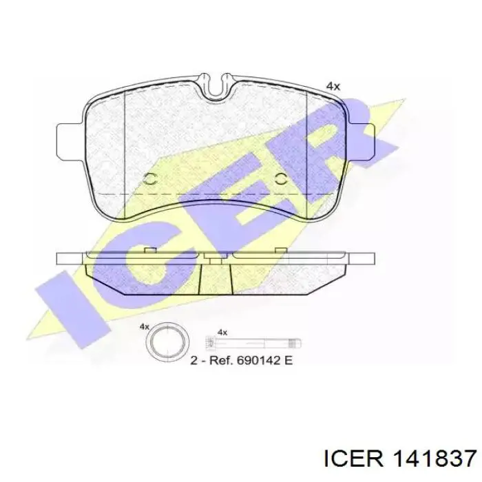 Купити 141837 Icer Задні колодки