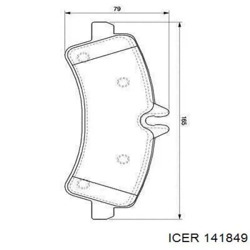 Задні гальмівні колодки Icer 141849 ціна, від 30.39 USD
