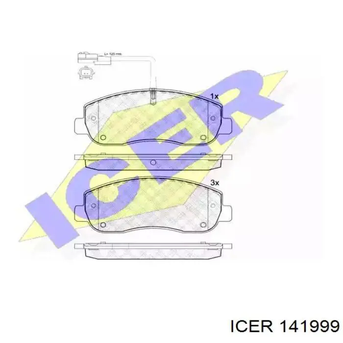 Передні тормозні колодки 141999 Icer