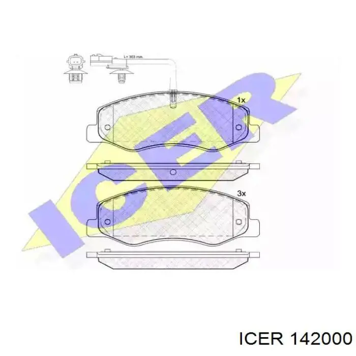Задні гальмівні колодки 142000 Icer