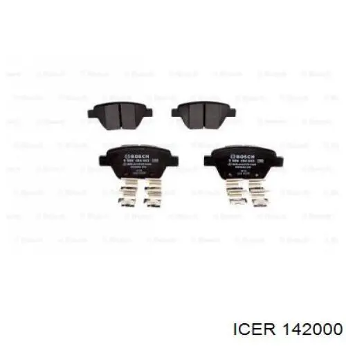 Задні гальмівні колодки Icer 142000 ціна, від 31.76 USD