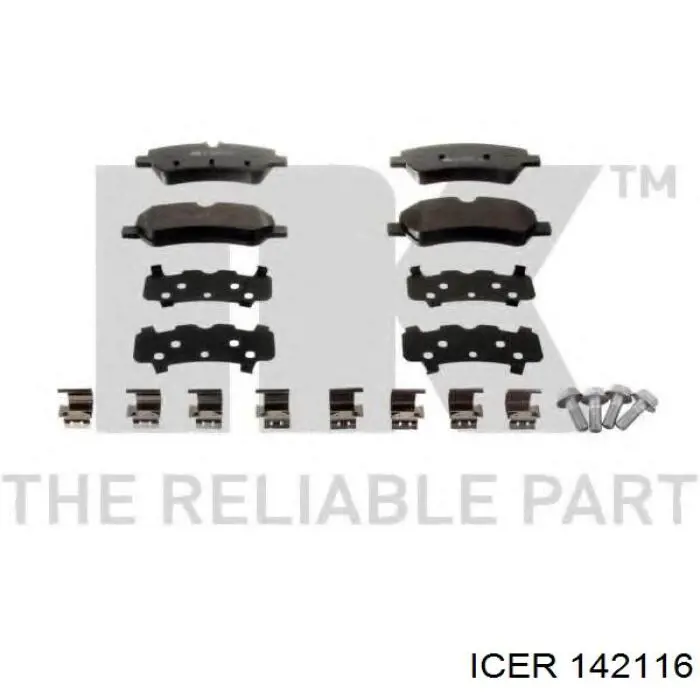 Задні гальмівні колодки Icer 142116 ціна, від 25.21 USD