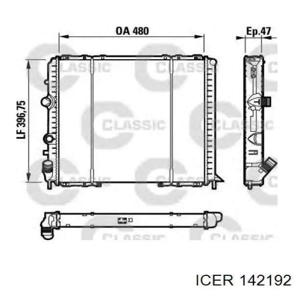 Задні гальмівні колодки 142192 Icer
