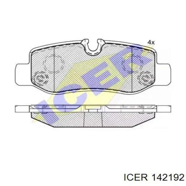 Задні дискові колодки Icer 142192