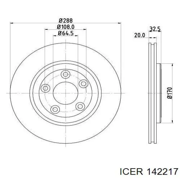 Гальмівні колодки Icer 142217 ціна, від 36.97 USD