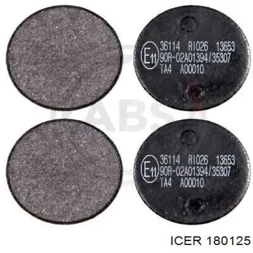 180125 Icer колодки гальмові задні, дискові