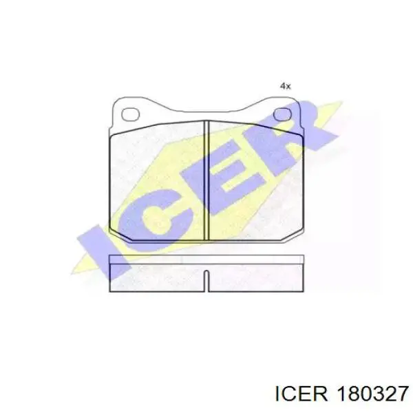 Передні тормозні колодки 180327 Icer