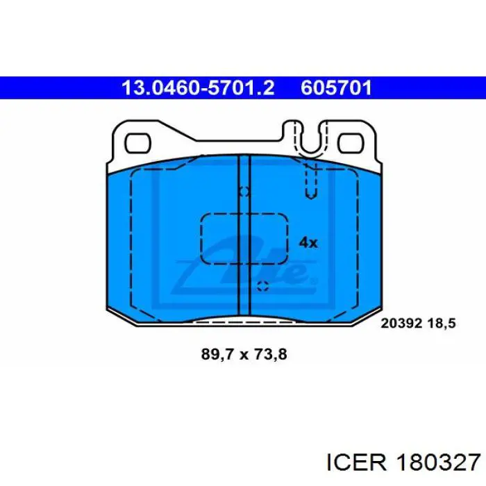 Гальмівні колодки Icer 180327 ціна, від 16.84 USD