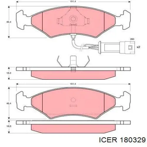 Гальмівні колодки Icer 180329 ціна, від 15.10 USD