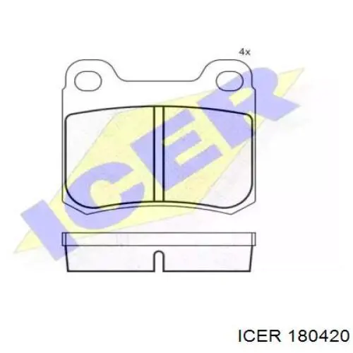 180420 Icer колодки гальмові задні, дискові