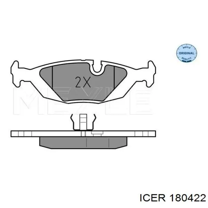 180422 Icer колодки гальмові задні, дискові