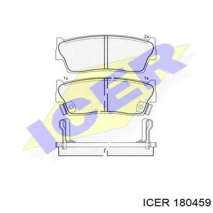 Купити 180459 Icer Колодки гальмівні передні, дискові