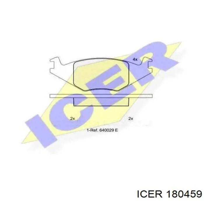Передні тормозні колодки 180459 Icer