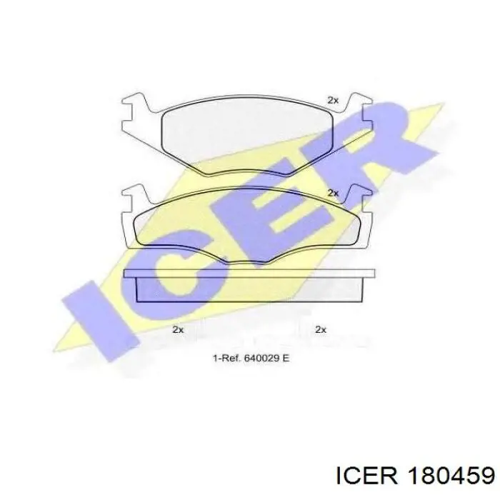 Передні тормозні колодки 180459 Icer