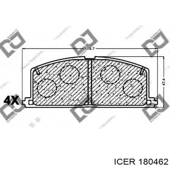 Гальмівні колодки Icer 180462 ціна, від 14.95 USD
