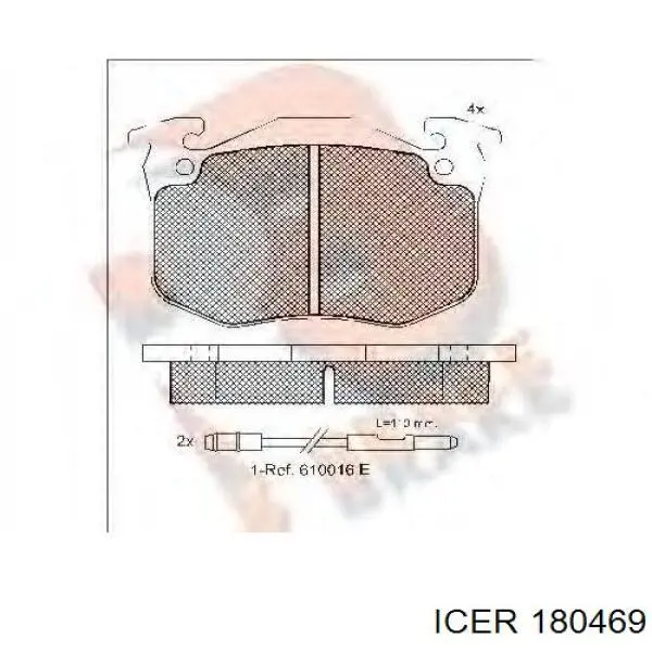 Гальмівні колодки Icer 180469 ціна, від 6.11 USD