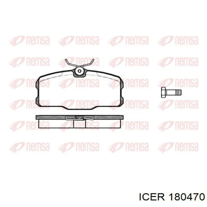 Колодки гальмівні передні, дискові 180470 Icer