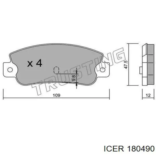 Купити GDB155 TRW Задні колодки