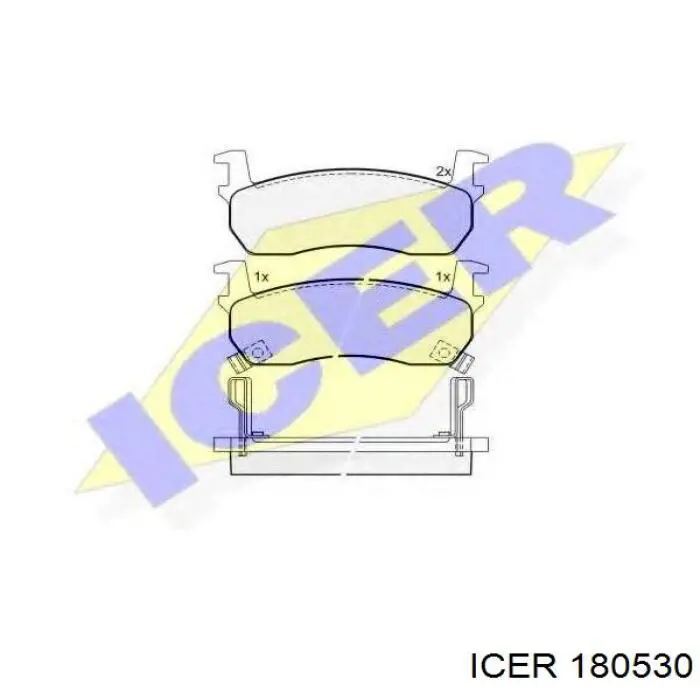 Колодки гальмівні передні, дискові 180530 Icer