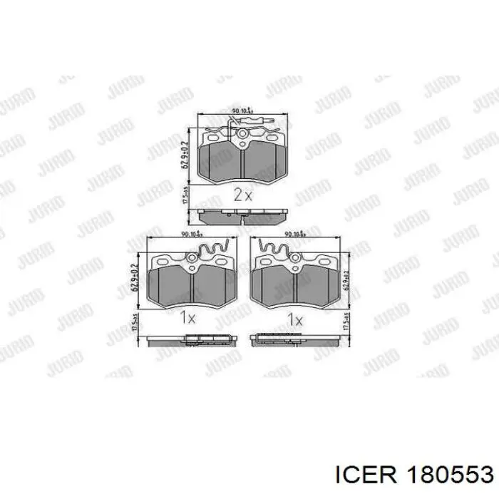 180553 Icer колодки гальмівні передні, дискові