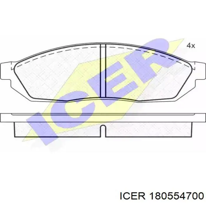 Гальмівні колодки Icer 180554700 ціна, від 17.64 USD