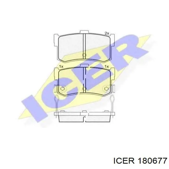 Колодки гальмові задні, дискові 180677 Icer