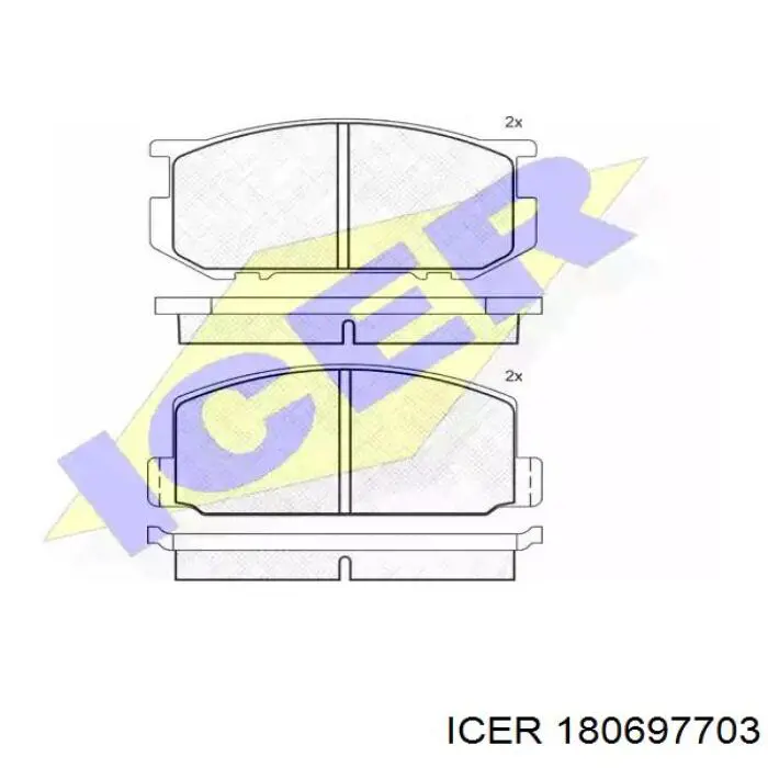 Задні гальмівні колодки Icer 180697703 ціна, від 15.20 USD