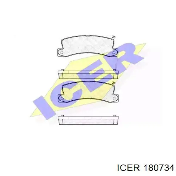 180734 Icer колодки гальмові задні, дискові