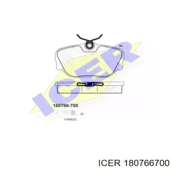 180766700 Icer Передні гальмівні колодки