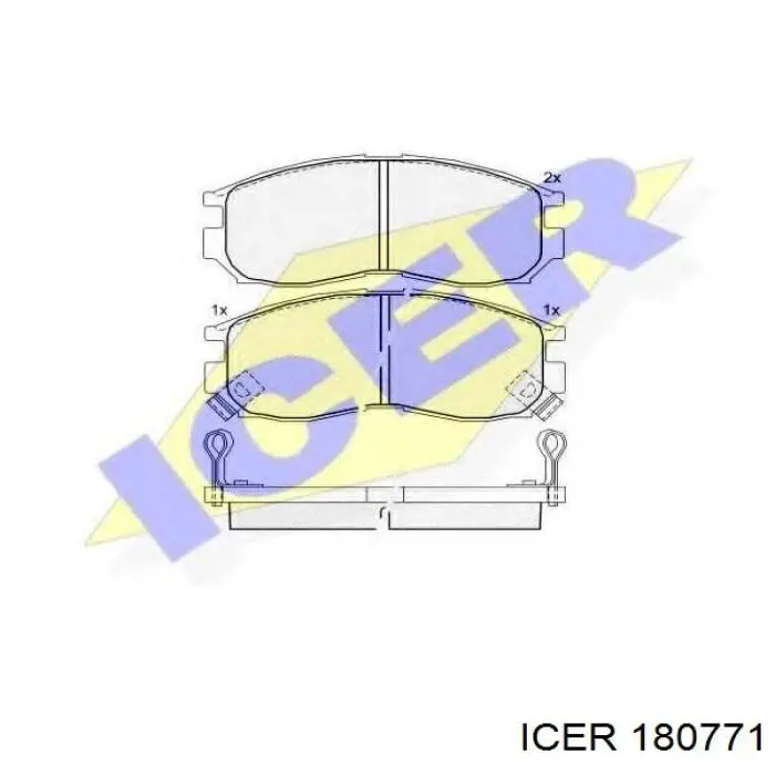 180771 Icer колодки гальмівні передні, дискові