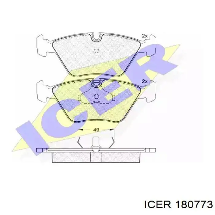 Гальмівні колодки Icer 180773 ціна, від 24.59 USD