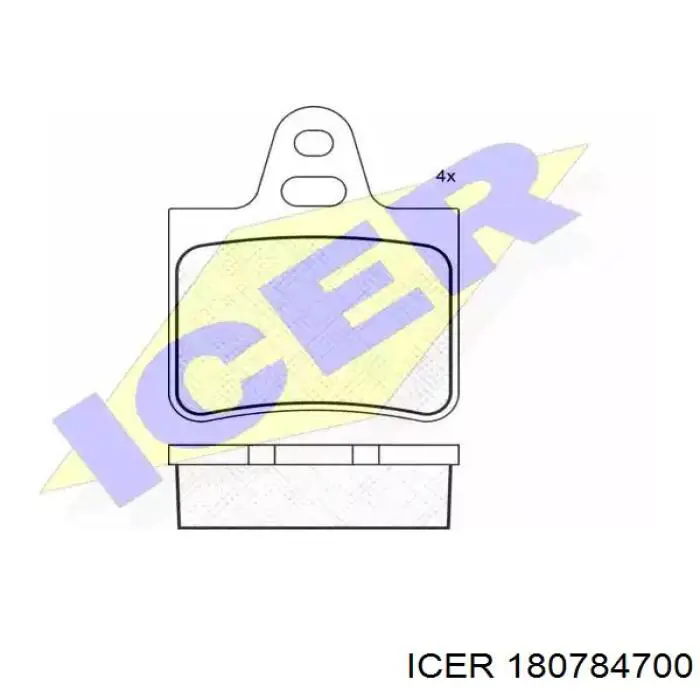 Задні гальмівні колодки 180784700 Icer