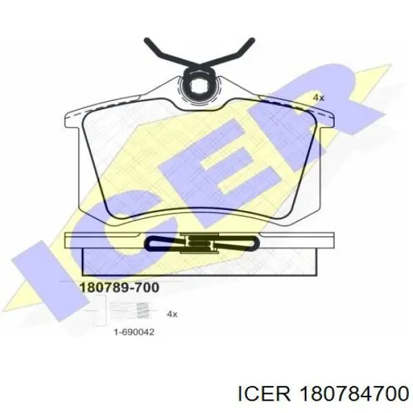 Задні дискові колодки Icer 180784700