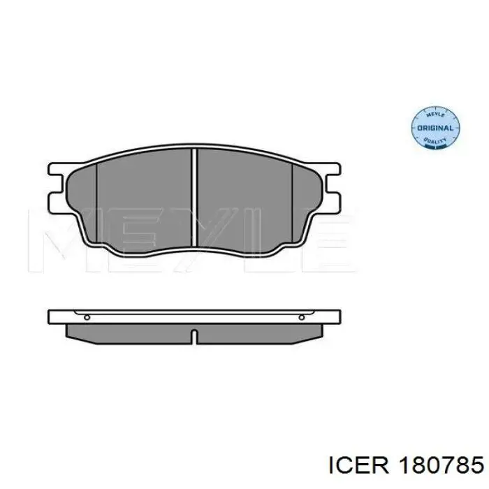 Задні гальмівні колодки 180785 Icer