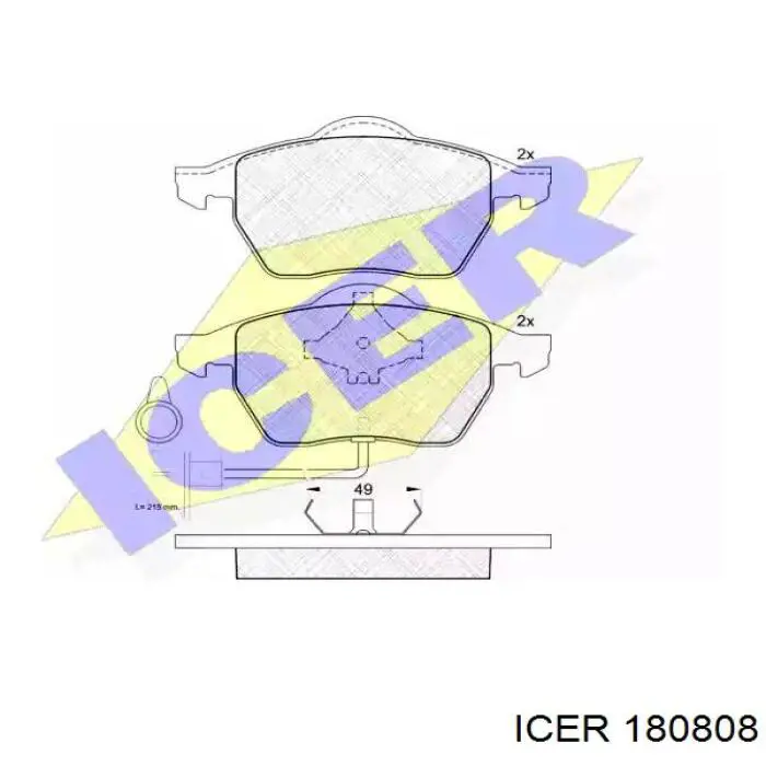Гальмівні колодки Icer 180808 ціна, від 24.90 USD