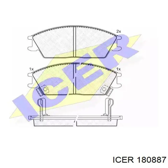 Гальмівні колодки Icer 180887 ціна, від 16.20 USD