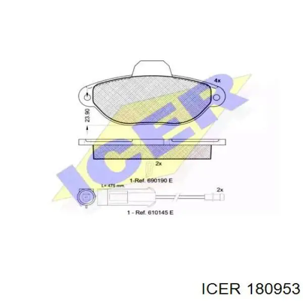 Гальмівні колодки Fiat/Alfa/Lancia 9945045 ціна, від 17.62 USD