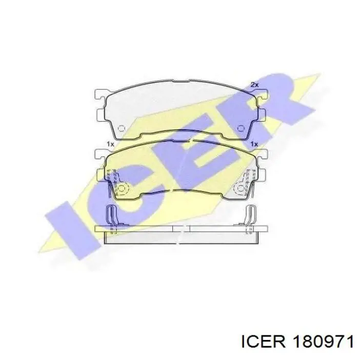 180971 Icer колодки гальмівні передні, дискові