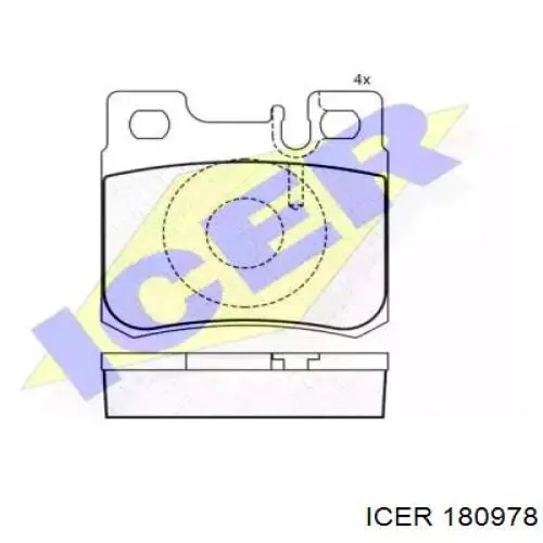 Колодки гальмові задні, дискові 180978 Icer