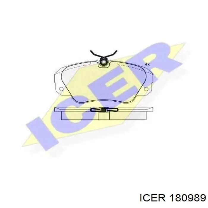 180989 Icer колодки гальмівні передні, дискові