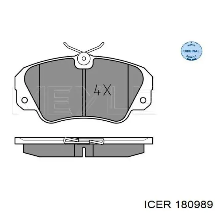 Гальмівні колодки Icer 180989 ціна, від 20.85 USD