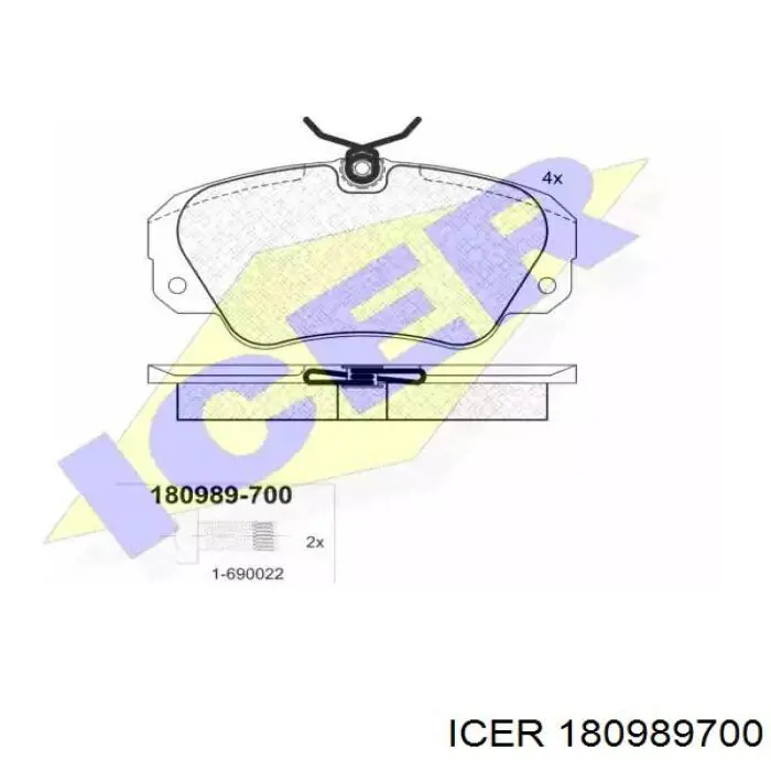 Гальмівні колодки Icer 180989700 ціна, від 19.00 USD