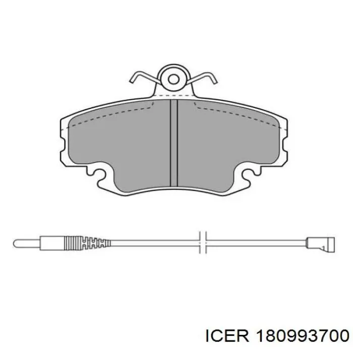 Тормозні колодки Icer 180993700