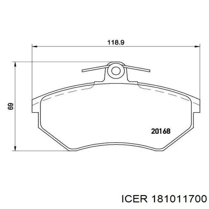 Гальмівні колодки Icer 181011700 ціна, від 19.57 USD