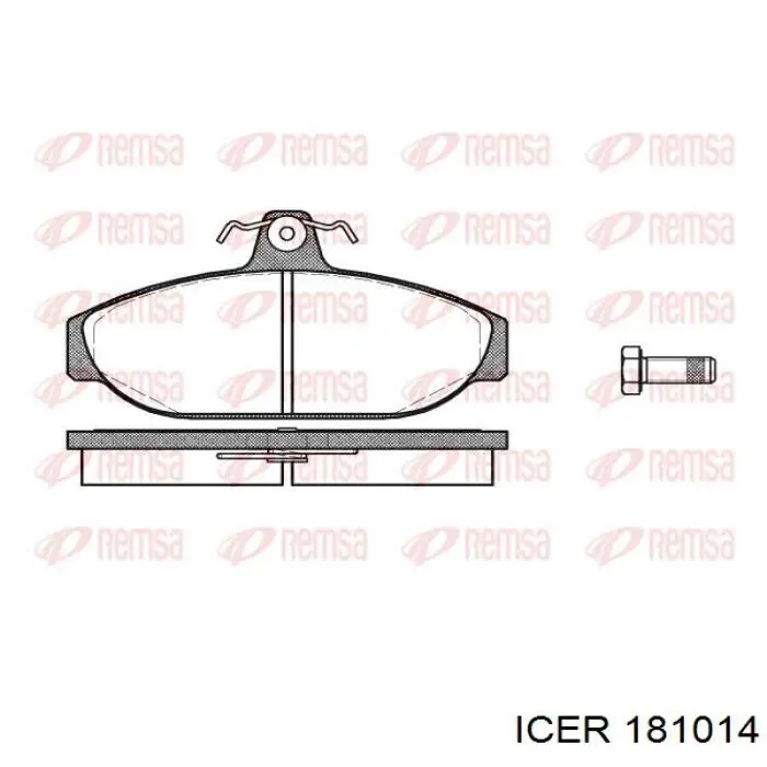 181014 Icer колодки гальмівні передні, дискові