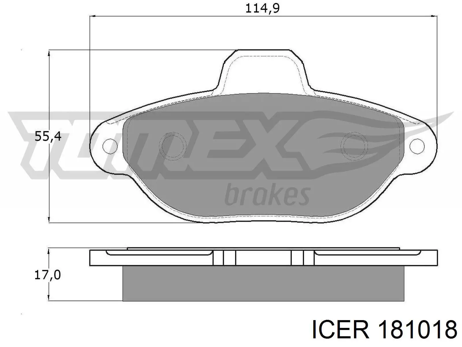 Гальмівні колодки Icer 181018 ціна, від 15.96 USD