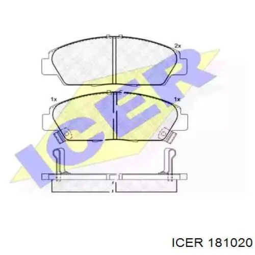 181020 Icer колодки гальмівні передні, дискові